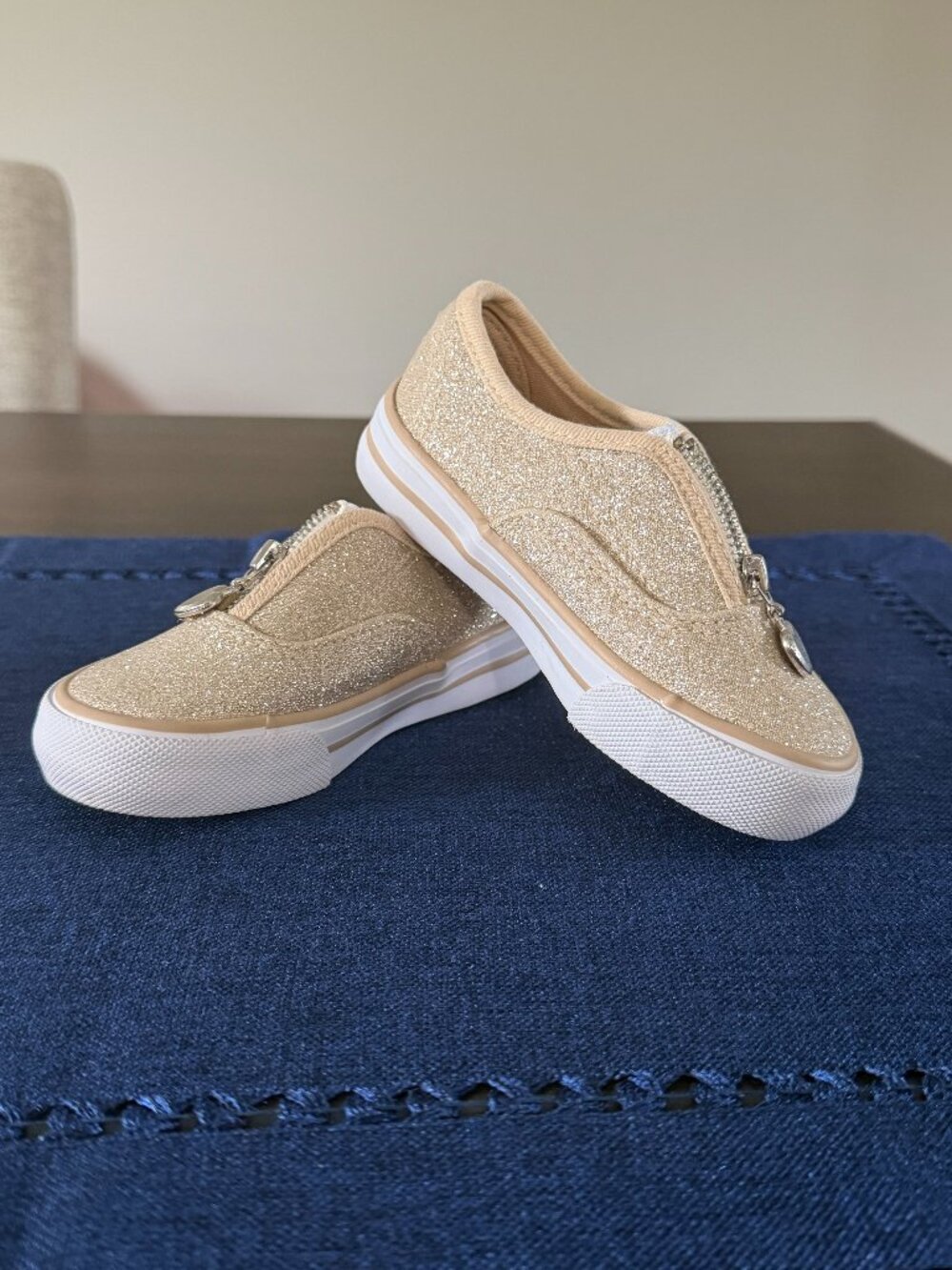 U.S. Sport Glitter Zip Sneakers – Toddler Size 7 – Like New